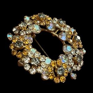 Austrian brooch Aurora Borealis